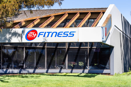 Apr 15, 2020 Sunnyvale / CA / USA - 24 Hour Fitness location, temporarily closed, in South San...