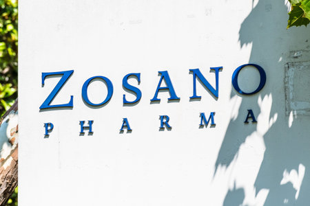 Sep 17, 2020 Fremont / CA / USA - Zosano Pharma logo at their headquarters in Silicon Valley; Zosano...