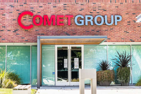 Sep 18, 2020 San Jose / CA / USA - Comet Group Lab One innovation center in Silicon Valley; Comet Group provides X-ray, radio frequency (RF) power, and ebeam technology solutionsのeditorial素材