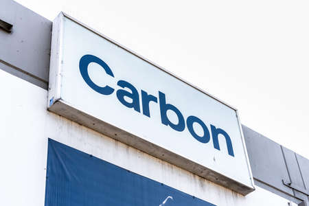Sep 25, 2020 Redwood City / CA / USA - Carbon logo at their headquarters in Silicon Valley; Carbon3D Inc is a digital manufacturing company that develops 3D printersのeditorial素材