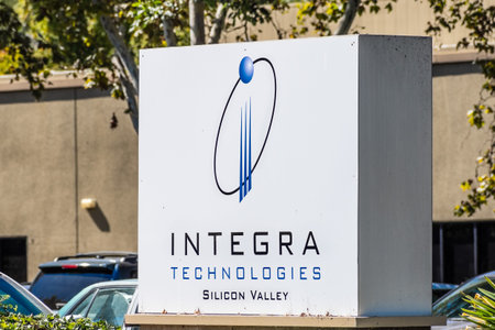 Sep 24, 2020 Milpitas / CA / USA - Integra Technologies logo at their Silicon Valley headquarters;...