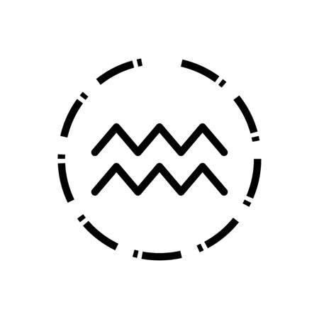 outline aquarius vector icon. isolated black simple line element illustration from geometric figure concept. editable vector stroke transform icon on white backgroundのイラスト素材