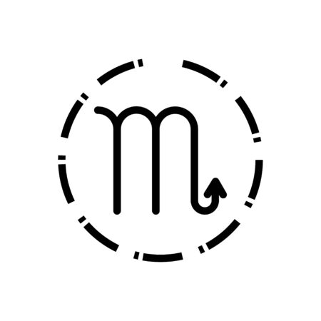 outline scorpio vector icon. isolated black simple line element illustration from geometric figure concept. editable vector stroke transform icon on white backgroundのイラスト素材