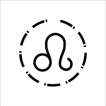 Leo Zodiac Sign white backgroundのイラスト素材