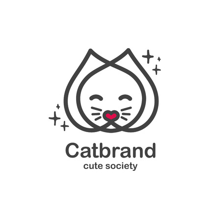 Design template with animal head.のイラスト素材
