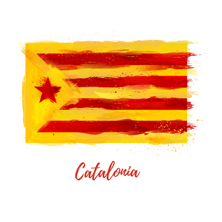 Catalonia flag design.のイラスト素材