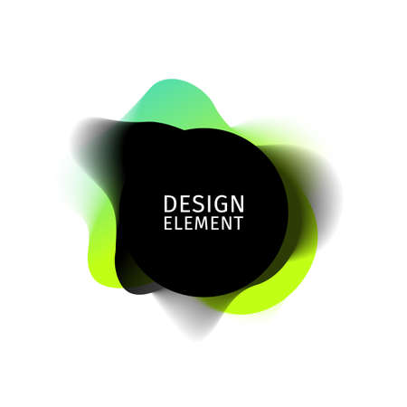 Set of abstract modern graphic elements. Dynamical colored forms and line. Gradient abstract banners with flowing liquid shapes. Template for the design of a logo, flyer or presentation. Vector.のイラスト素材