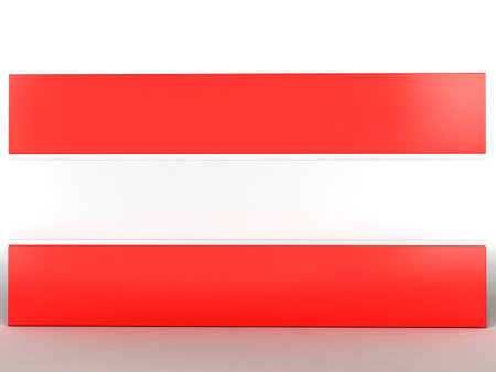 flag of Austria, 3d renderの写真素材