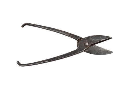Alligator shears for metal, isolated on white background 