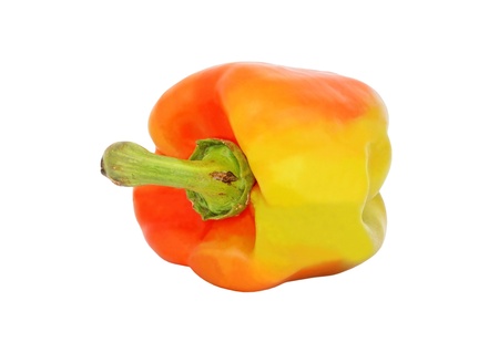 Fresh sweet red pepper, isolated on white backgroundの写真素材