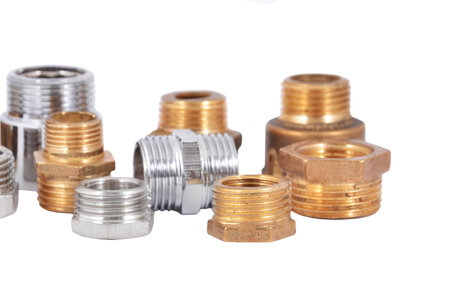 Set of plumbing elements, isolated on white background