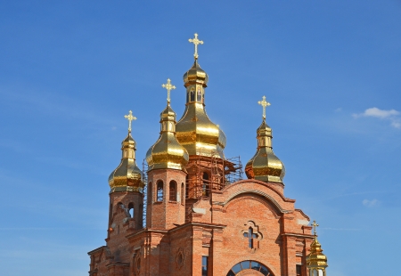 New church under construction in Kiev, Ukraineの写真素材