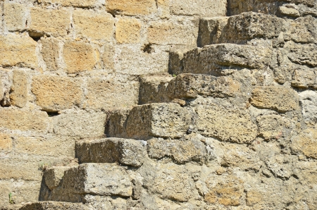 Stairs in fortress wall at Belgorod-Dnestrovsky, near Odessa, Ukraineの写真素材