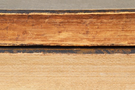 Dirty antique hard cover book, close up, DOFの写真素材