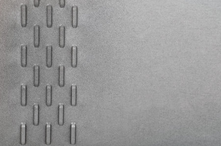 Gray textured stell metallic background, close up, DOFの写真素材