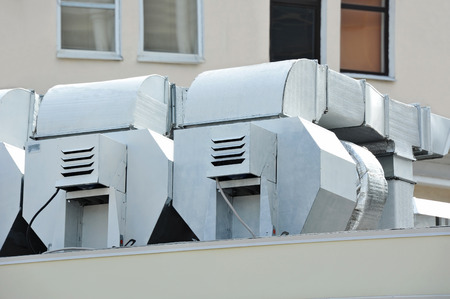 Industrial steel air conditioning and ventilation systemsの写真素材