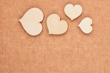 Heart on cardboard background, card for Valentine's dayの写真素材