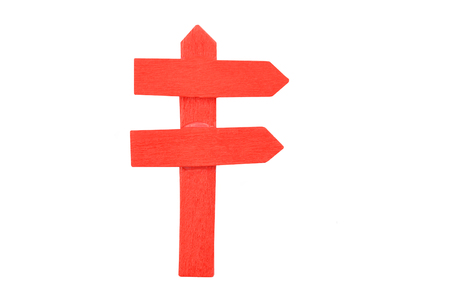 Vintage wooden signboard, isolated on white backgroundの写真素材