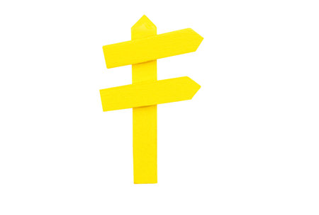 Vintage wooden signboard, isolated on white backgroundの写真素材