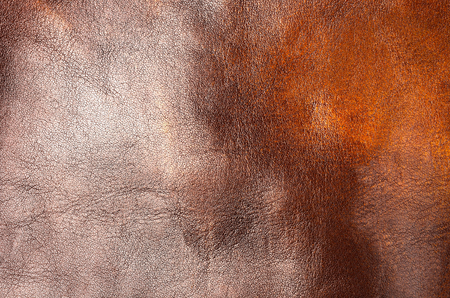 Close up of natural brown leather backgroundの写真素材