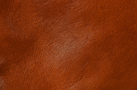 Close up of natural brown leather background