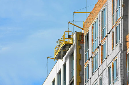 Suspended Platform Cradle Construction Gondola, ZLP on wall