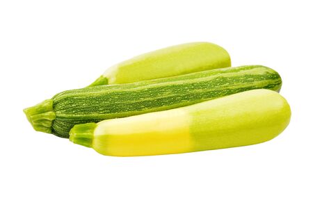 Vegetable marrow (zucchini), isolated on white backgroundの写真素材