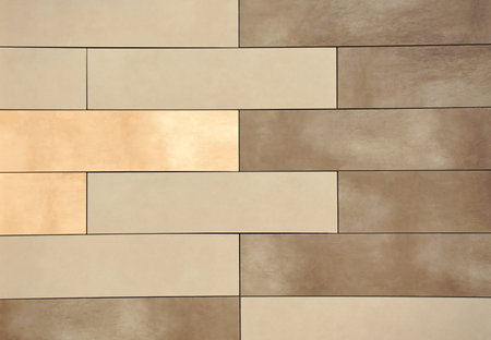 Background from clay tile wall, close up