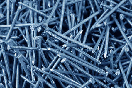 Rusty nail, close up, as background, DOFの写真素材