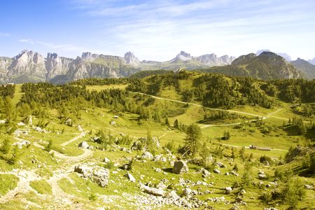 Landscape in Dolomites, northern Italyの写真素材