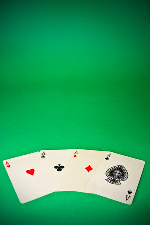 Four aces on green
