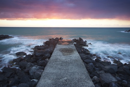View of the sea at sunriseの写真素材