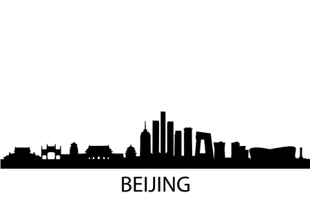 detailed illustration of Beijing, Chinaのイラスト素材