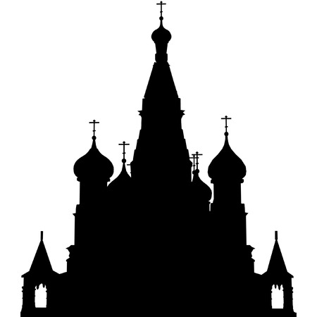 vector outline of St. Basil's Church, Moscowのイラスト素材