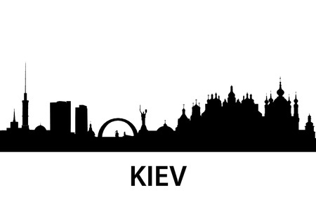 silhouette of Kiev, Ukraineのイラスト素材