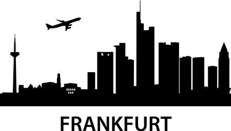 detailed illustration of Frankfurt am Main,Germanyのイラスト素材
