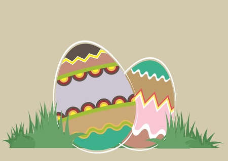 Illustration of easter eggs with patternsのイラスト素材
