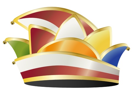 detailed illustration of a traditional german carnival foolscapのイラスト素材