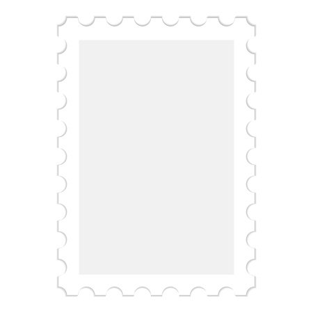 illustration of a blank stamp, isolated on whiteのイラスト素材