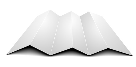 illustration of a paper sheet with z-foldのイラスト素材