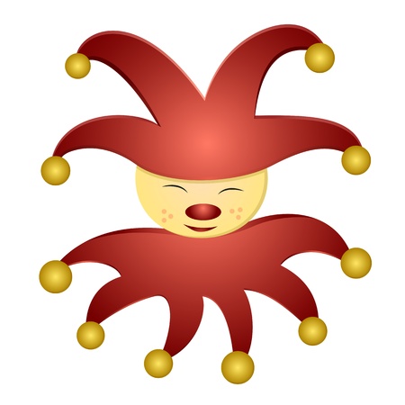 detailed illustration of a jester carnivals mascotのイラスト素材