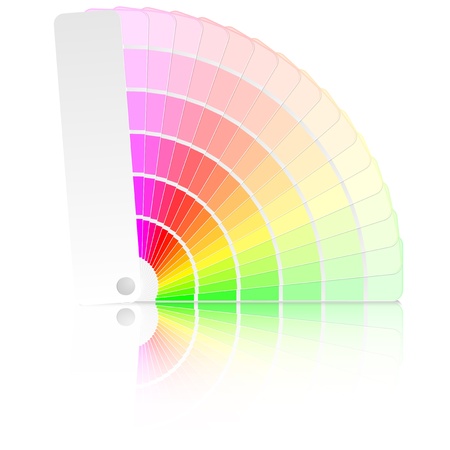 detailed illustration of a color guide with different colors and swatchesのイラスト素材
