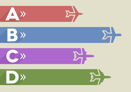 minimalistic illustration of an airplane infographic template, eps10 vectorのイラスト素材