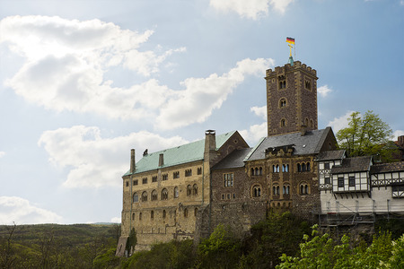 medieval Wartburg Castle in Eisenach, Germanyのeditorial素材