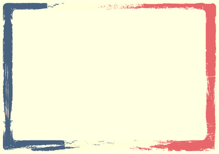 detailed background illustration of a french flag with grunge texture and white spaceのイラスト素材