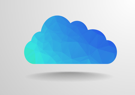 minimalistic illustration of polygon cloud, eps10 vectorのイラスト素材