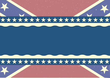 detailed illustration of a patriotic confederate flag on a grungy backgroundのイラスト素材