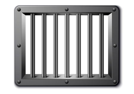 detailed illustration of a prison window, eps 10 vectorのイラスト素材