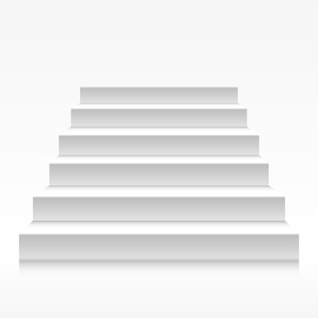 detailed illustration of white stairs, eps10 vectorのイラスト素材