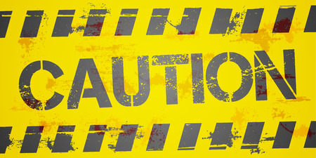 detailed illustration of a grungy Caution background, vectorのイラスト素材